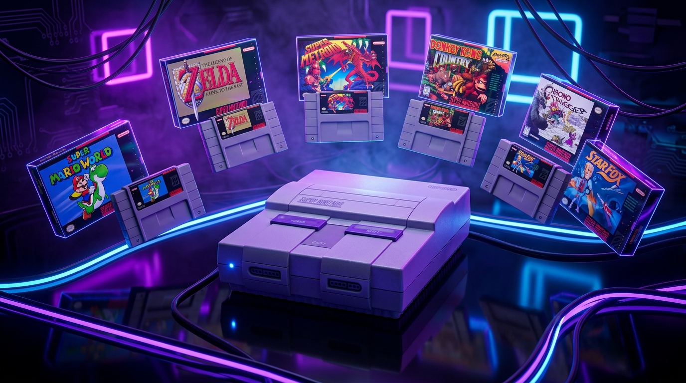 Super Nintendo Mockup PT-BR Games